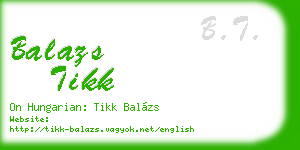 balazs tikk business card